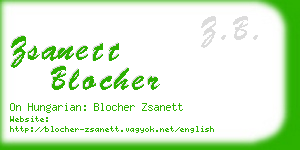 zsanett blocher business card